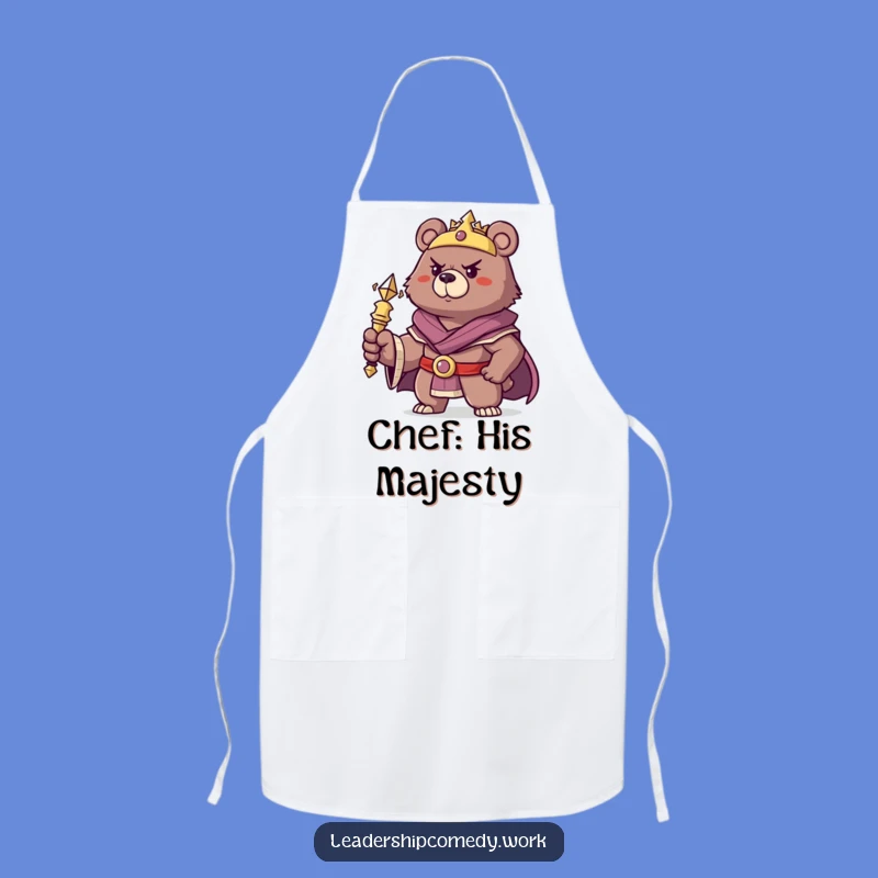 Funny Bear King Apron: Rule the Kitchen with This Hilarious Chef Gear