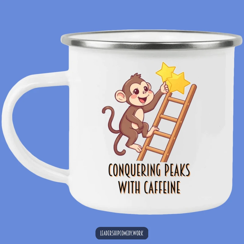 Funny Monkey Star Camping Mug: Adventure Fuel for Your Hilarious Journey