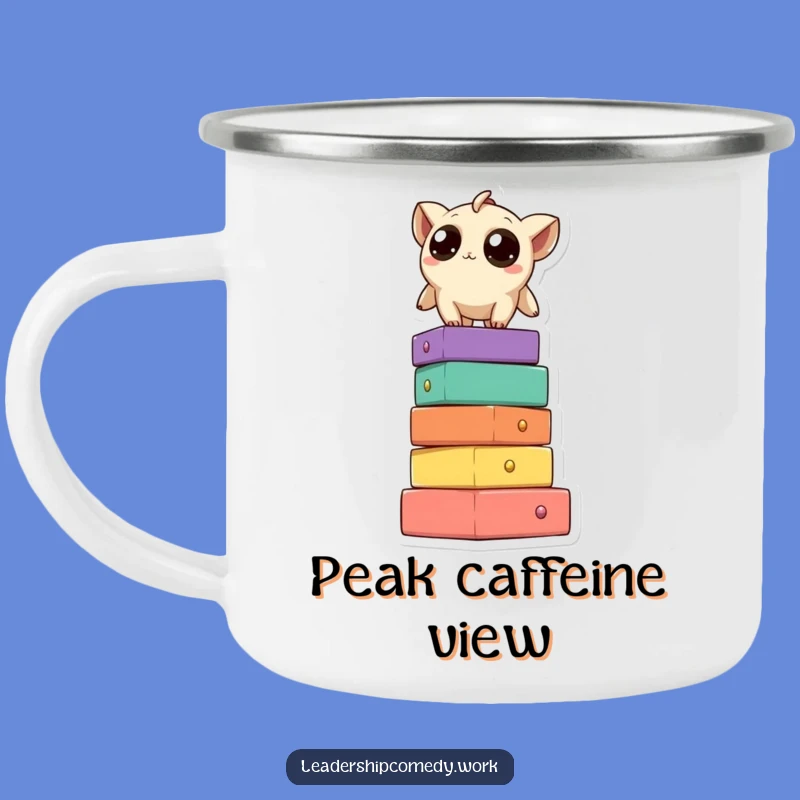 Funny Creature Block Tower Camping Mug: Adventure Fuel for the Curious Soul