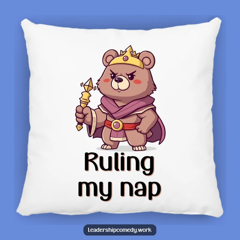 Funny Bear King Pillow: A Comfy Throne for Your Hilarious Kingdom