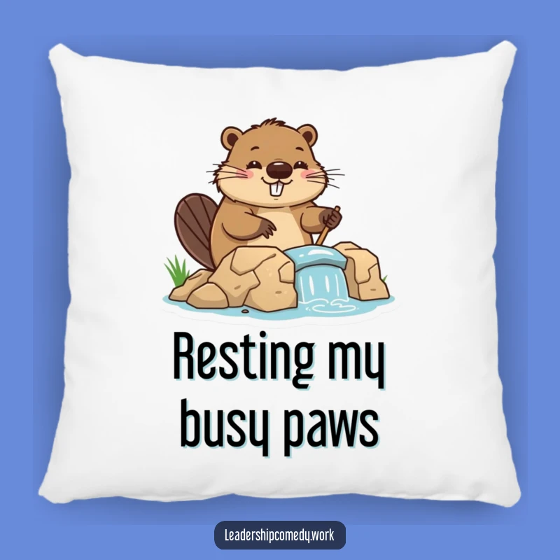 Funny Beaver Pillow: Build a Cozy Nest!