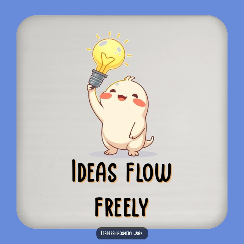 Funny Bright Idea Coaster: Protect Surfaces with Genius