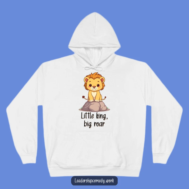 Funny Determined Lion Cub Hoodie: Cozy Up to Courage and Strength, Ultimate Funny Gift