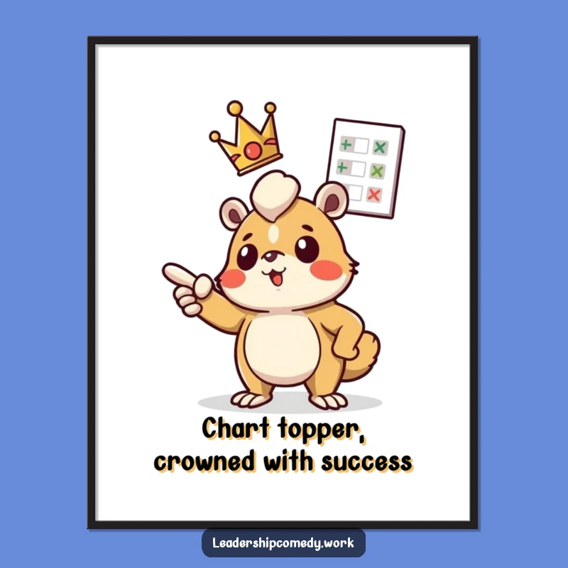 Funny Free Printable Wall Art: Crowned Creature Charts Goals, Motivational Decor