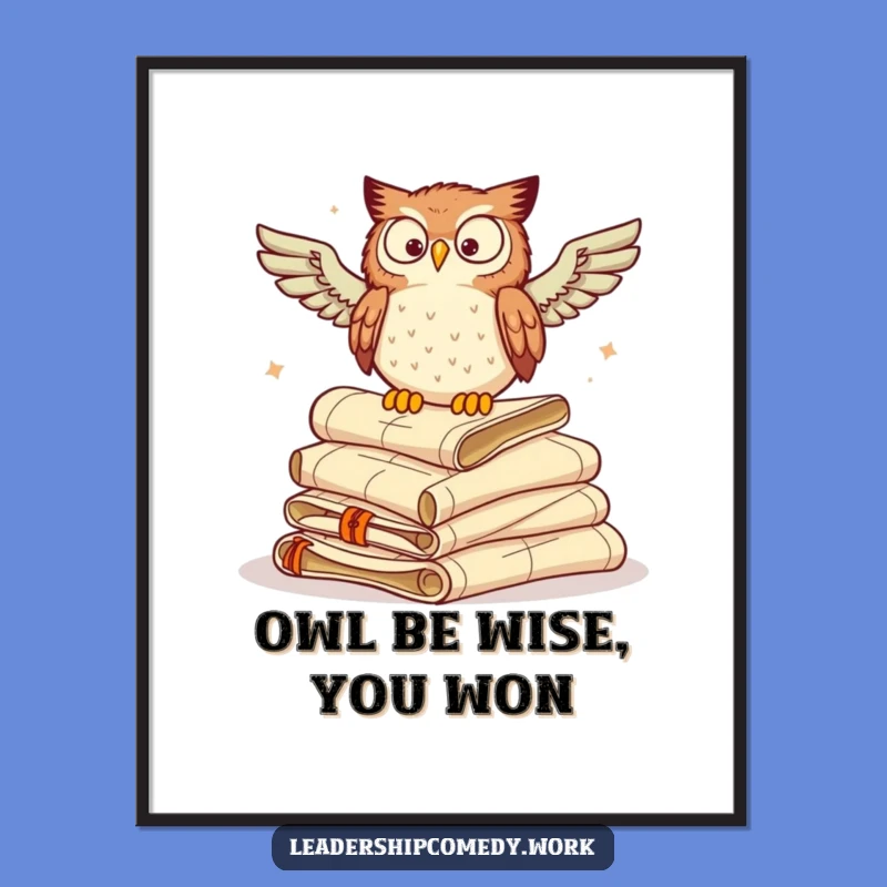 Free Printable Wall Art: Funny Owl Directives Downloadable Decor