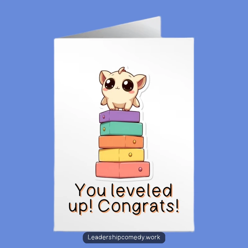 Free Printable Congrats Card: Curious Creature's High View - Funny Downloadable Gift!