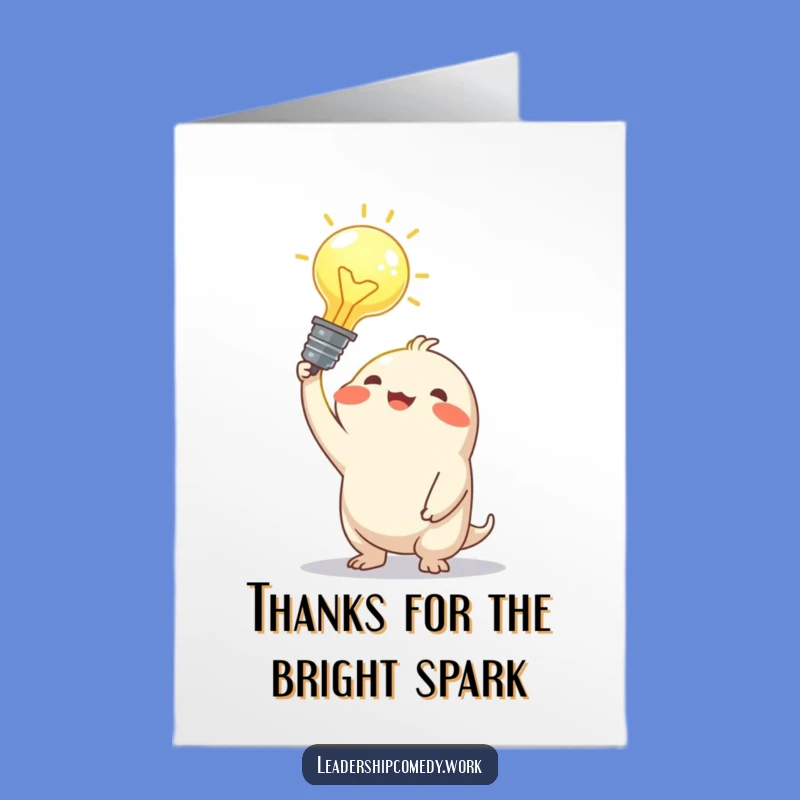 Free Printable Thank You Card: Bright Idea Creature - Funny Gratitude, Downloadable Gift!