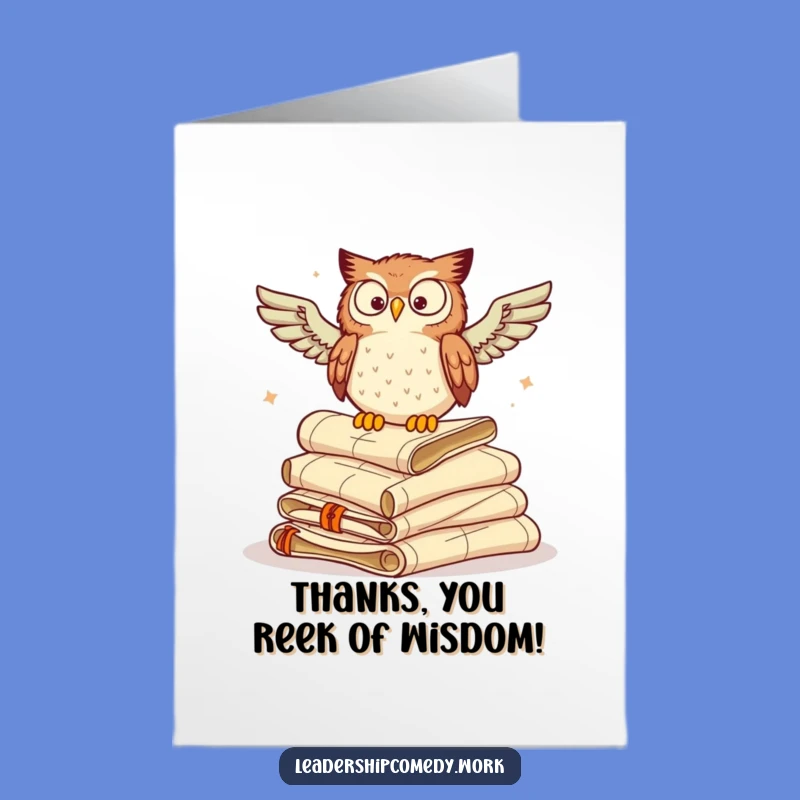 Free Printable Owl Thank You Card: Scholarly Downloadable Gratitude Gift
