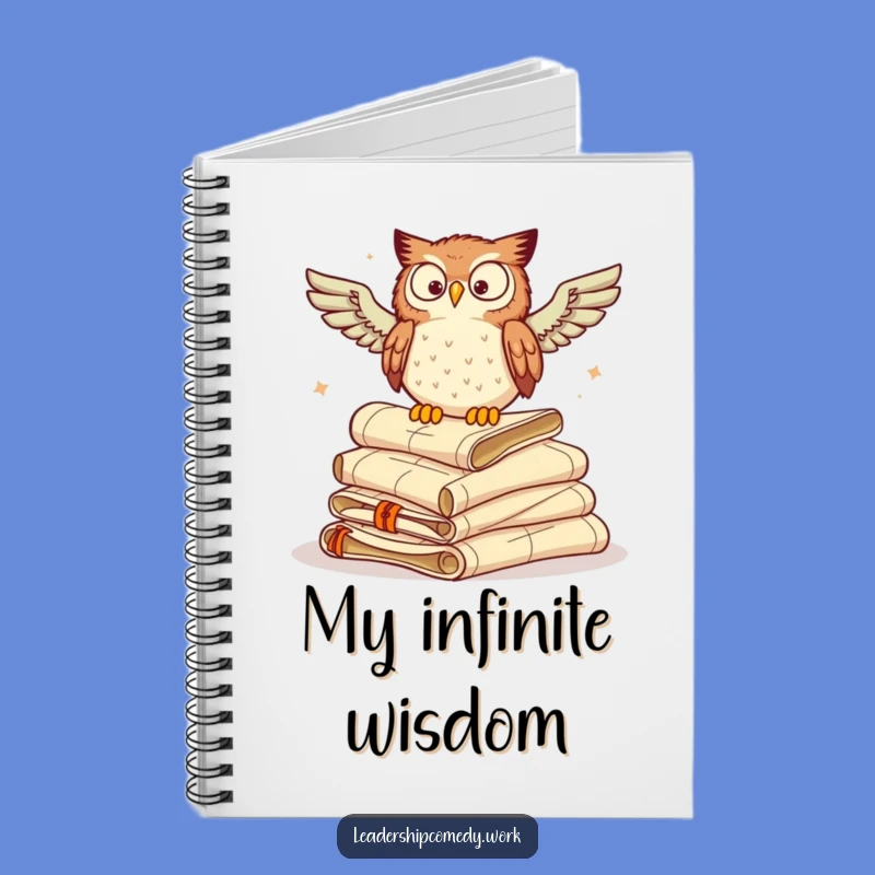 Funny Owl Scrolls Notebook: Jot Down Wisdom - Creative Funny Gift Journal